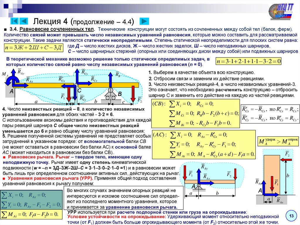 Сходящиеся силы механика