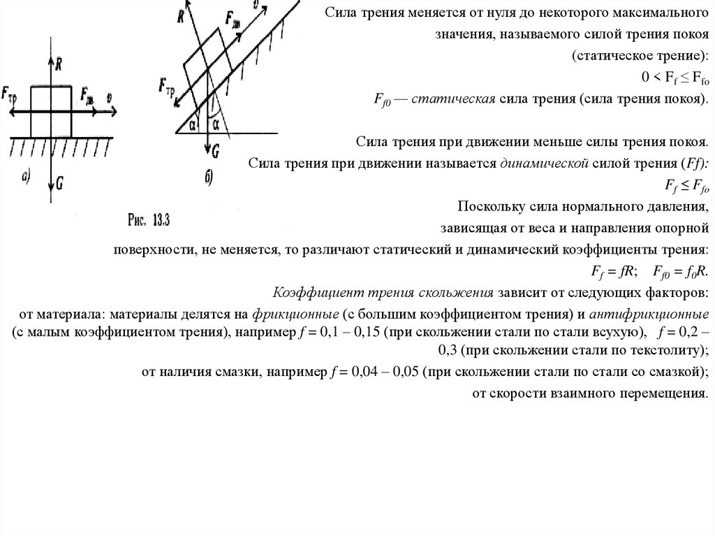 Увеличение коэффициента трения