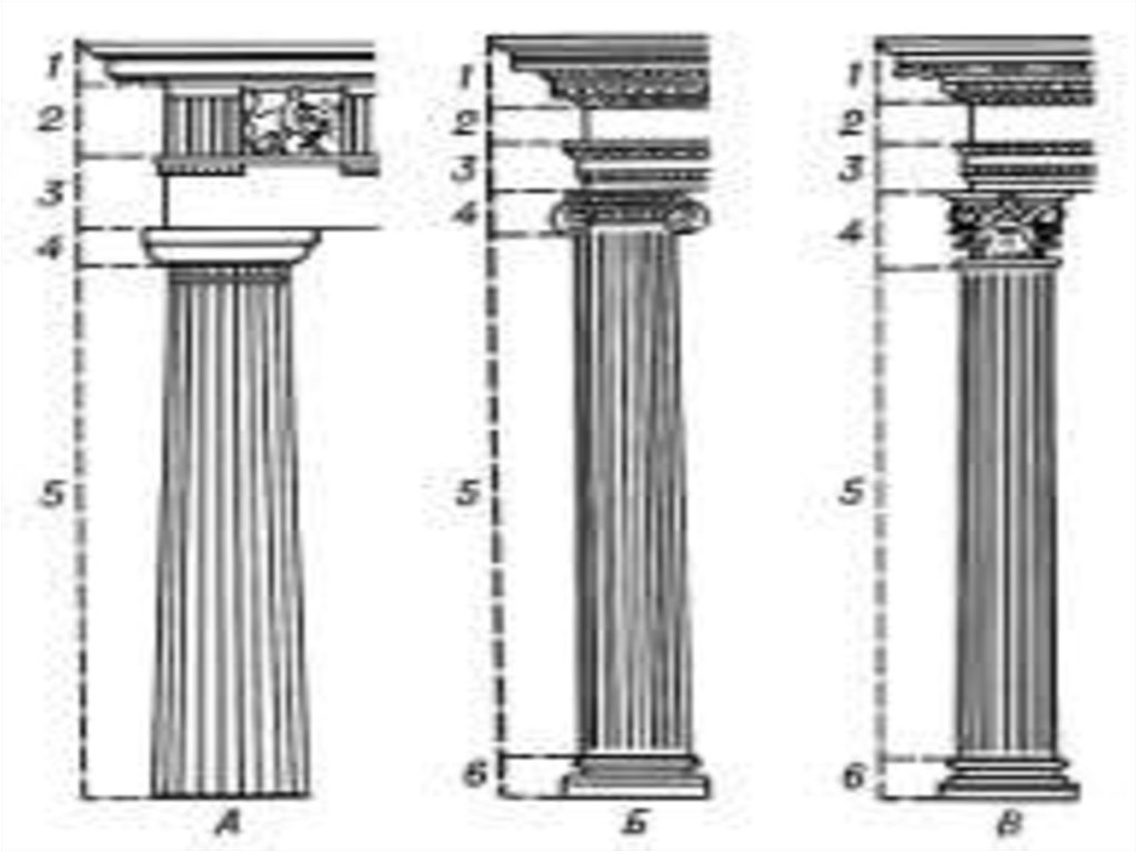 Виды колонн в архитектуре их название