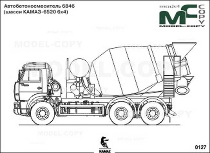 Чертеж автобетоносмеситель dwg