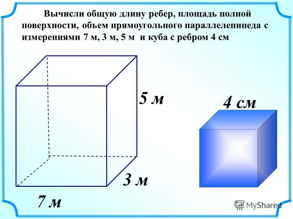 Куб в объеме