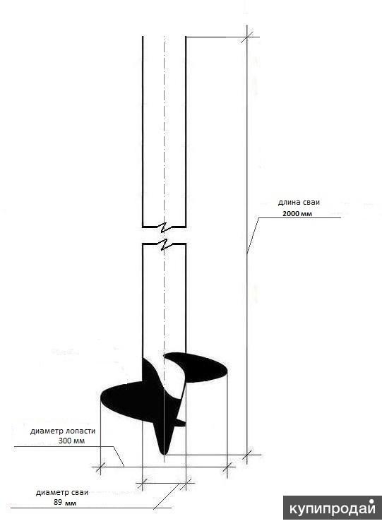 Чертеж винтовой сваи двг