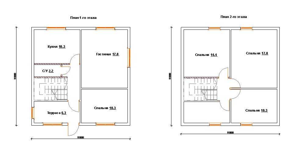 Проект дома 6 на 6 двухэтажный из пеноблоков бесплатно чертежи и фото