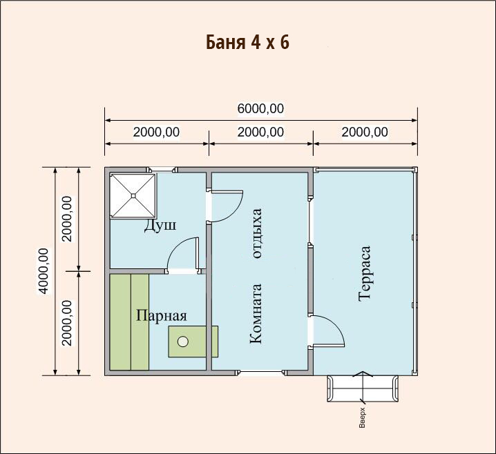 Проект бани 5 4 из газоблока