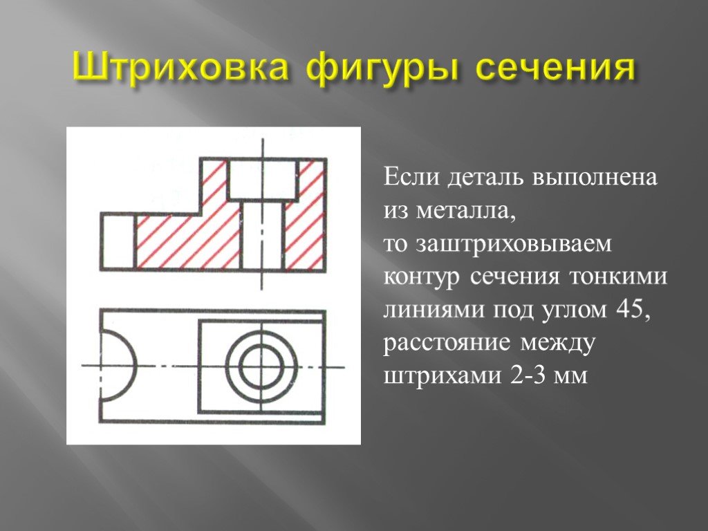 Какое расстояние между штрихами на чертеже