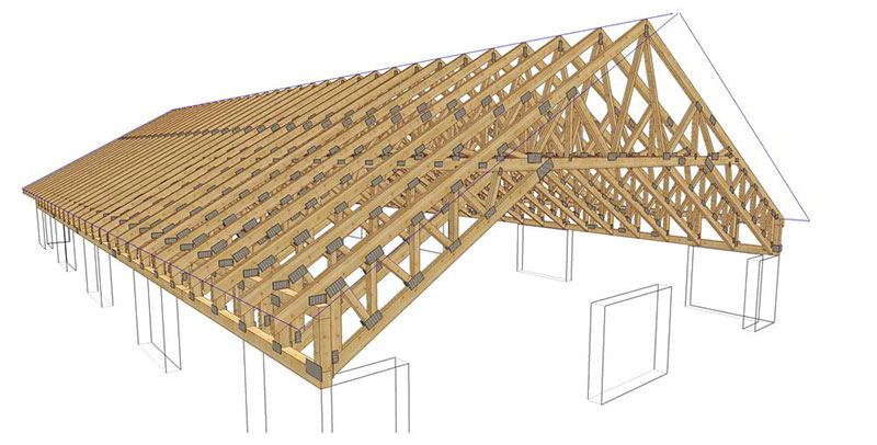 Схема деревянной фермы для крыши