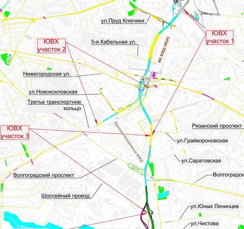 Юго западная хорда на карте москвы подробная схема