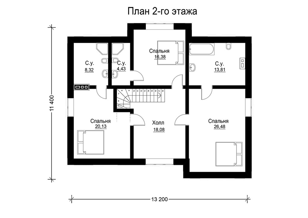 Проект дома 8х10 одноэтажный из пеноблоков