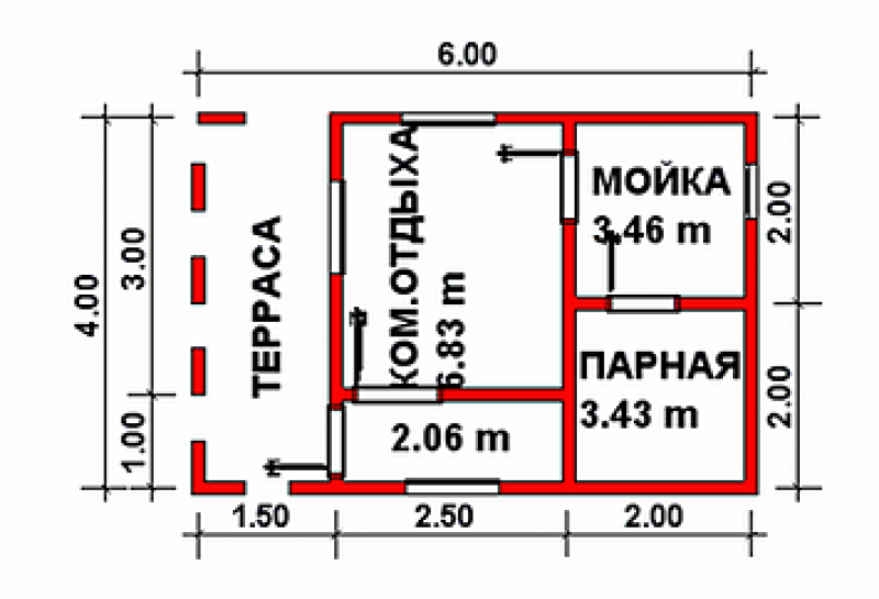 Проекты бань из керамзитобетонных блоков 4 на 4