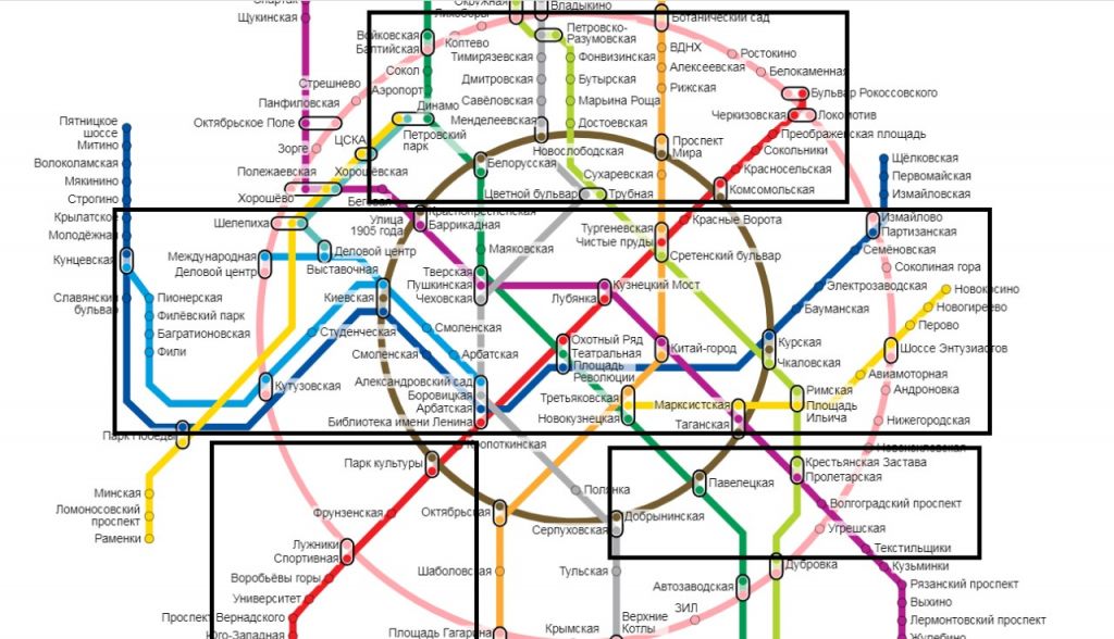 Метро рязанский проспект на карте москвы