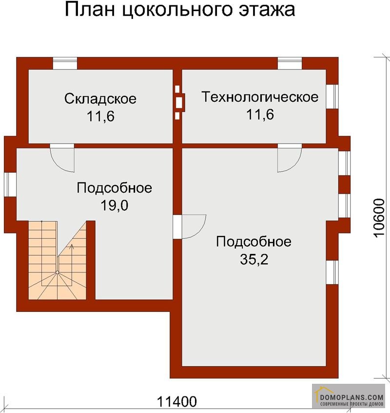 Проект дома 8 на 8 с мансардой из пеноблоков