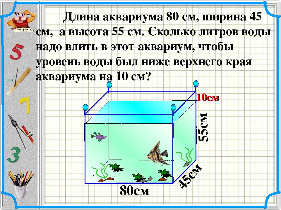 Найти высоту ак. Аквариум ширина и высота. Как вычислить объем аквариума. Как найти объем аквариума в литрах. Как узнать объем аквариума.