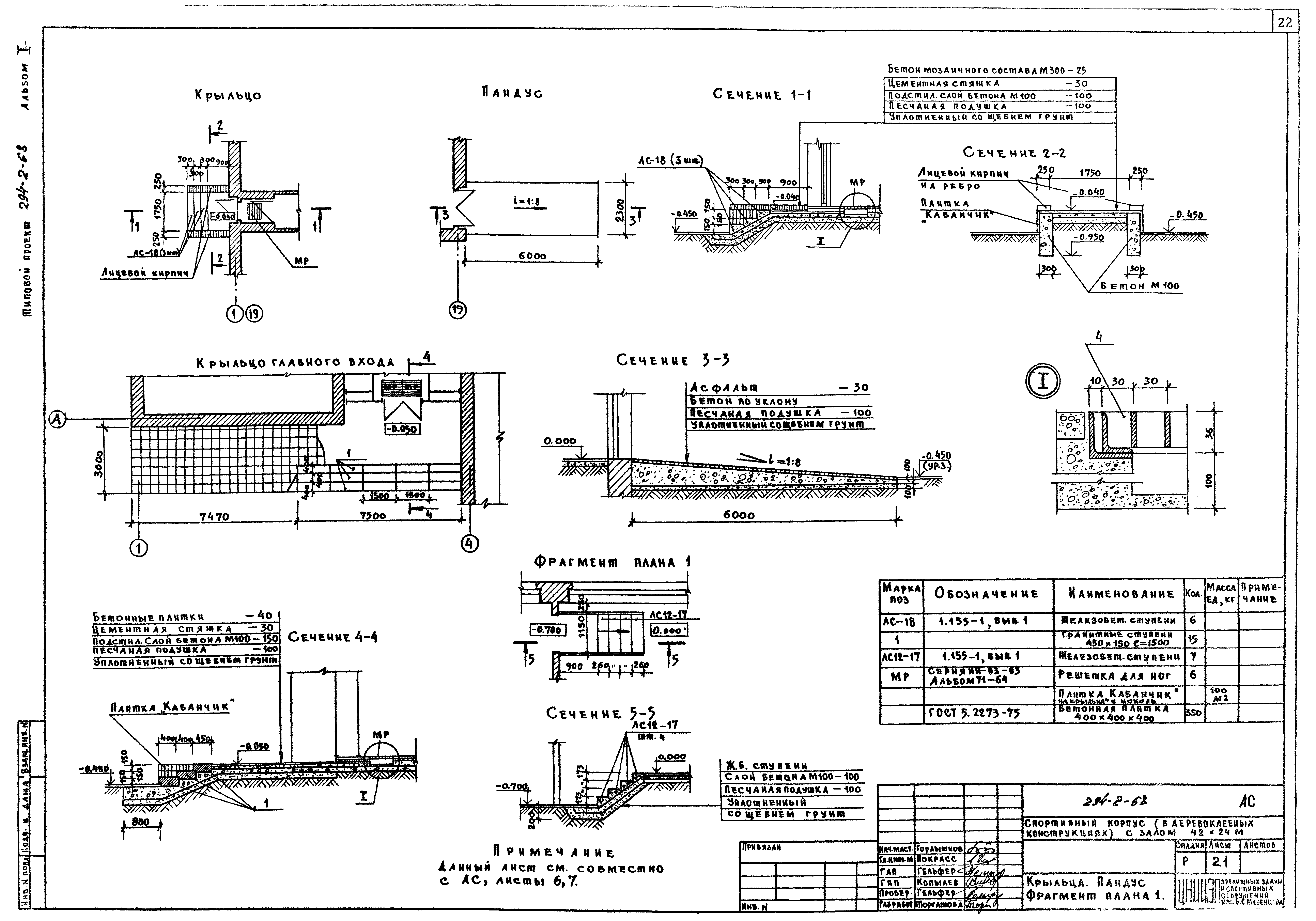 Пандус чертеж dwg