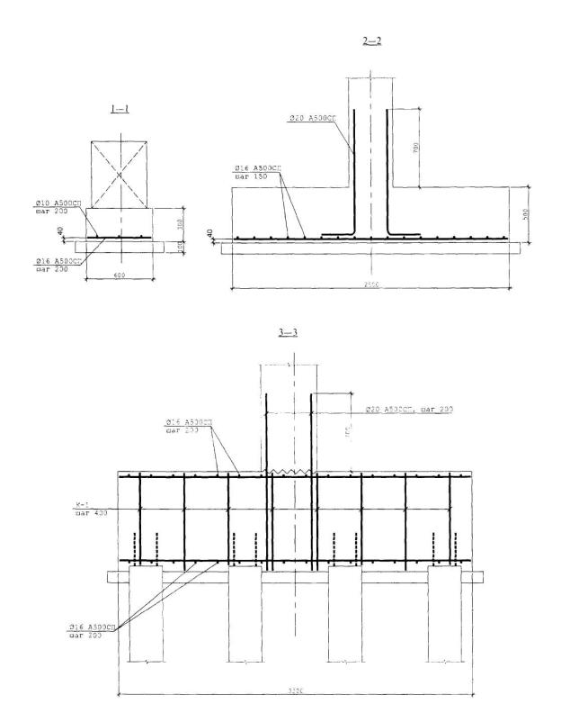 Армирование ростверка чертеж