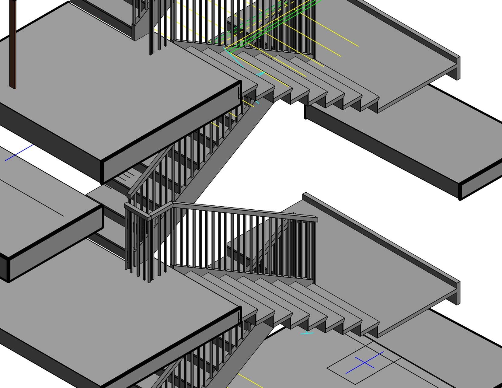 Revit лестницы монолитные