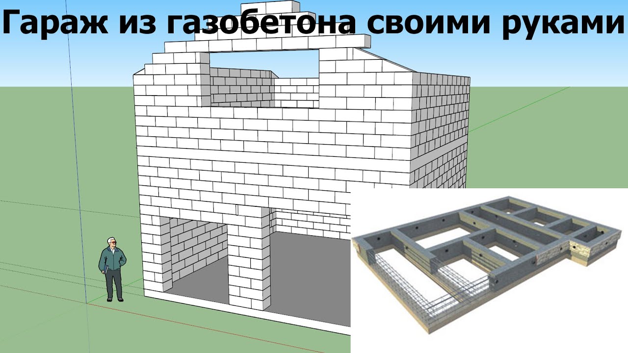 Гараж из шлакоблока проекты с размерами 6на 8