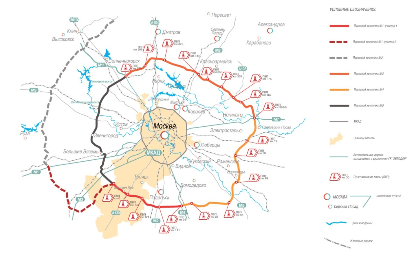 Большое кольцо автодорога вокруг москвы схема