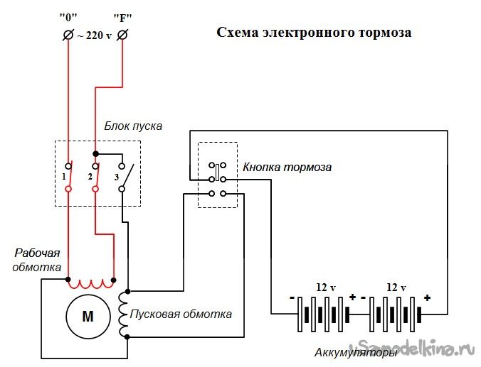 Схема подключения эл двигателя бетономешалки