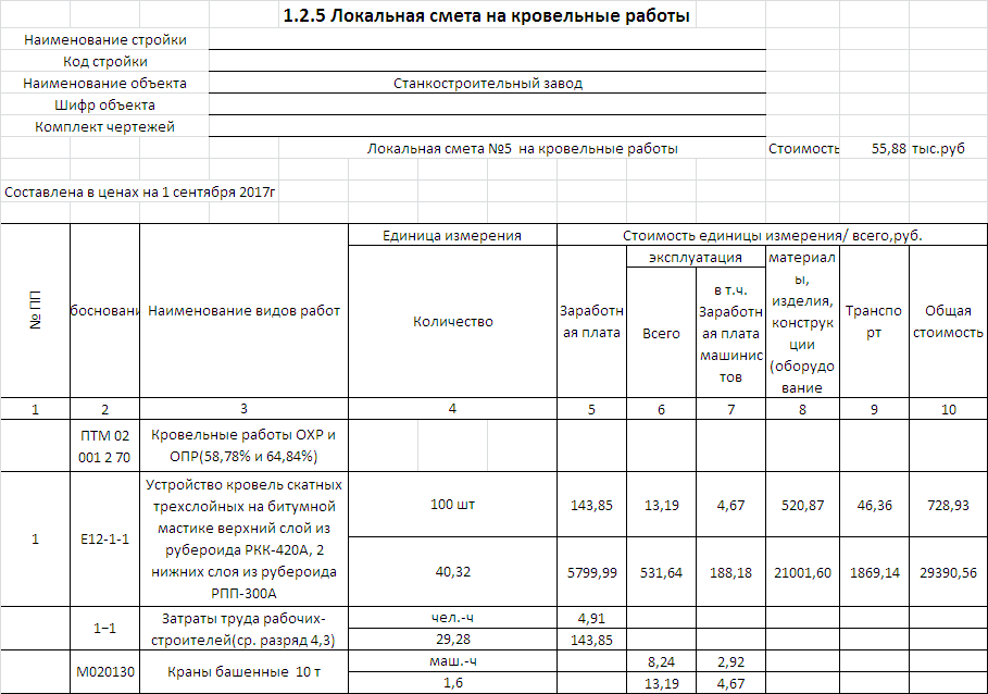 Образец смета на строительство дома образец для