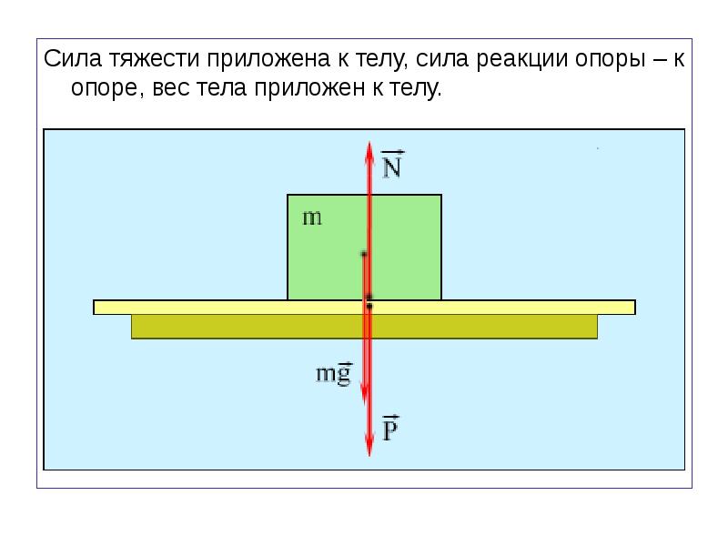 На каком рисунке показана сила упругости опоры