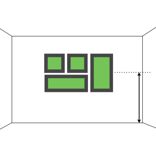 Как правильно вешать картины на стену в квартире по высоте