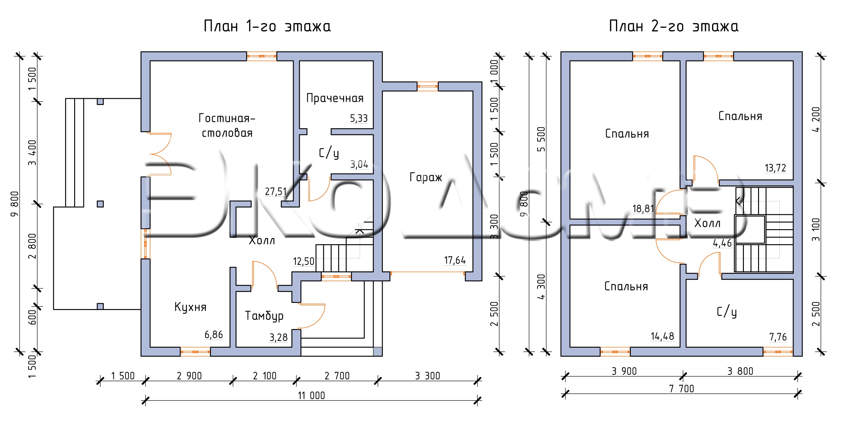 Проекты домов 8 на 8 с мансардой с газоблока