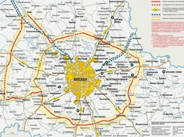 Большое кольцо автодорога вокруг москвы схема