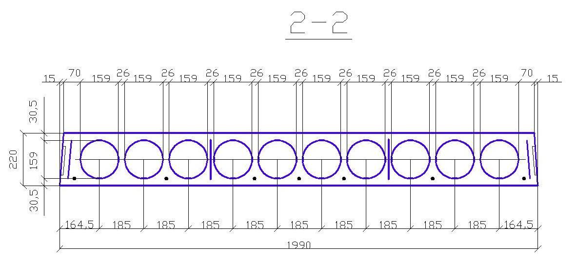 Чертеж многопустотной плиты перекрытия