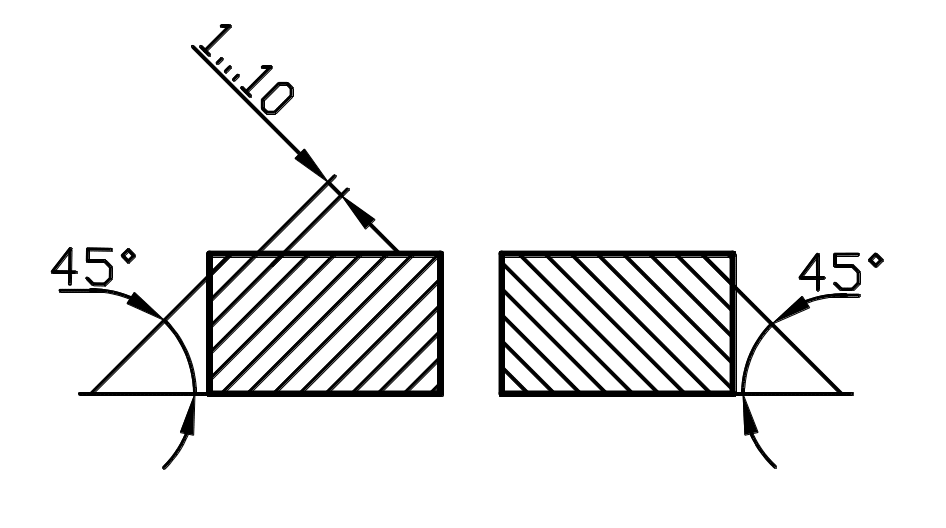 Наклон штриховки в чертежах
