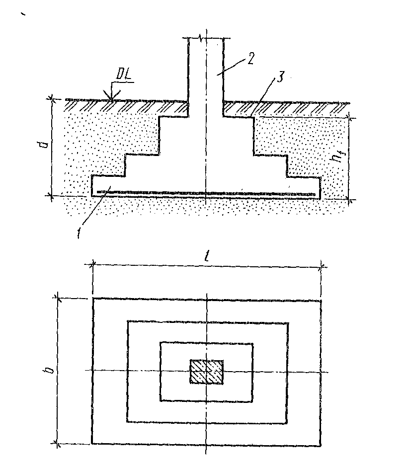 Глубина заложения подошвы. Фундамент мелкого заложения стаканного типа. Фундамент мелкого заложения чертеж. Фундамент мелкого заложения схема. Фундамент мелкого заложения стакан.