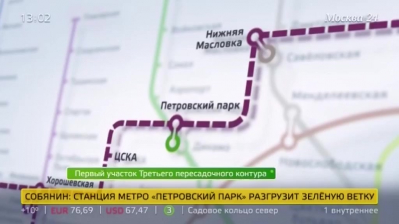 М петровский парк на схеме метро москвы