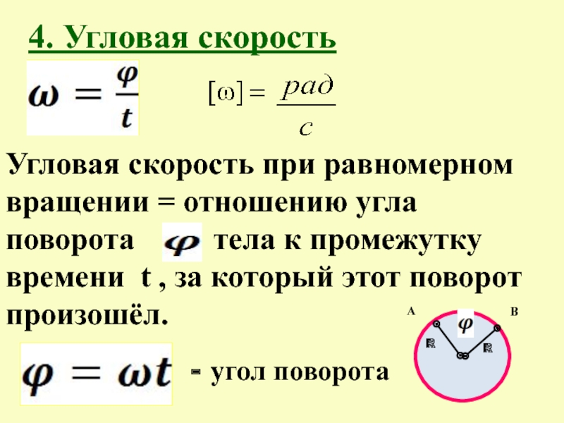 Скорость угла поворота