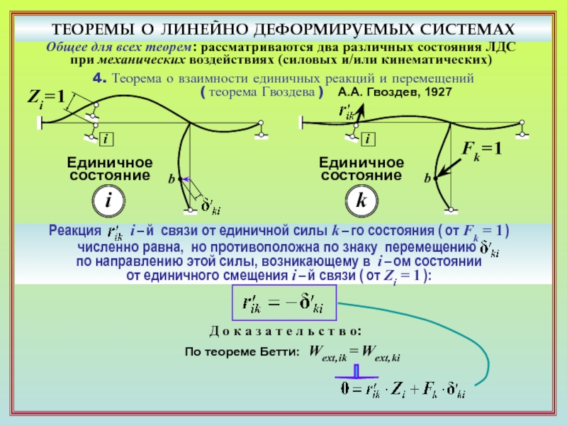 Длина деформированной. Теорема о взаимности работ,перемещений и реакций. Теорема о взаимности перемещений. . Теорема о взаимности возможных реакций и перемещений. Теоремы о взаимности перемещений о взаимности реакций.