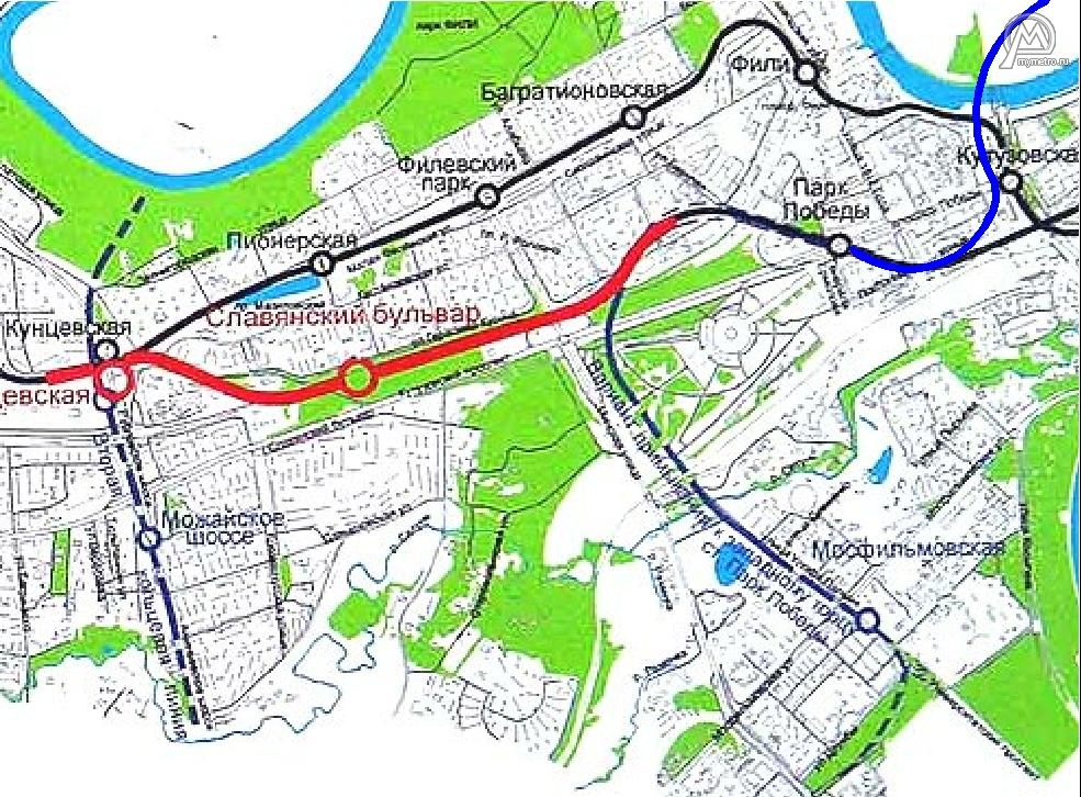 Схема метро кунцевская бкл