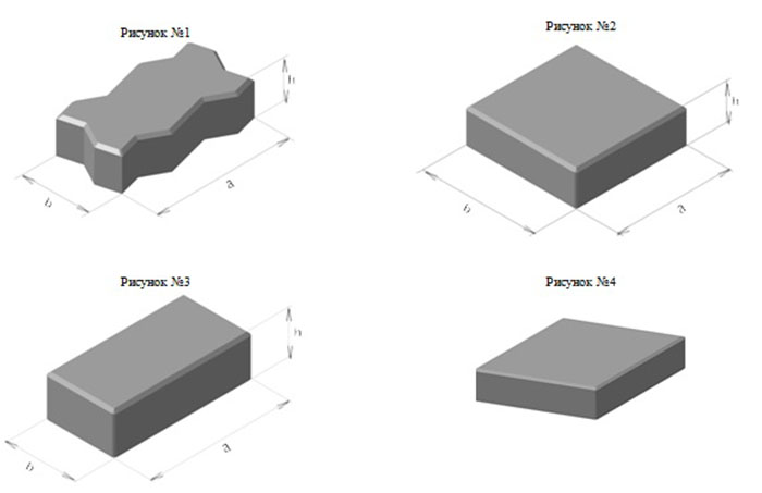 Плитка тротуарная на чертеже