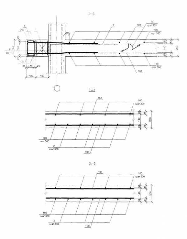 Армирование пилона чертеж