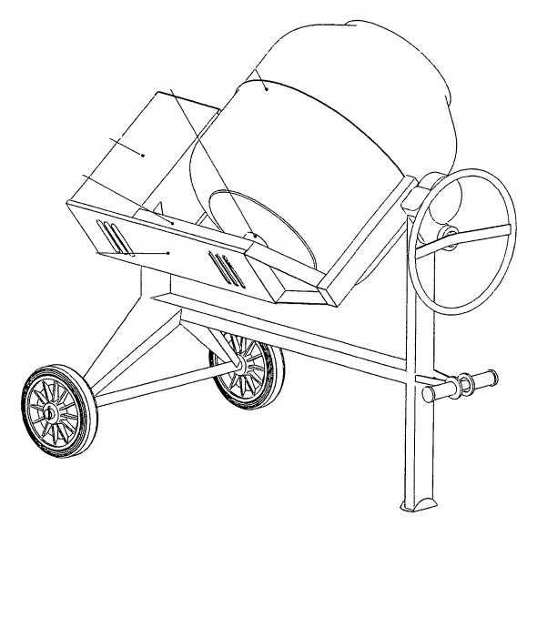 Чертеж бетономешалки своими руками