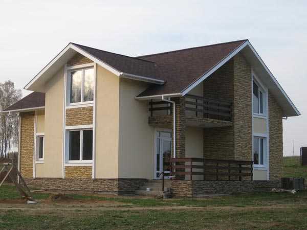 Дизайн фасада дома из газобетона
