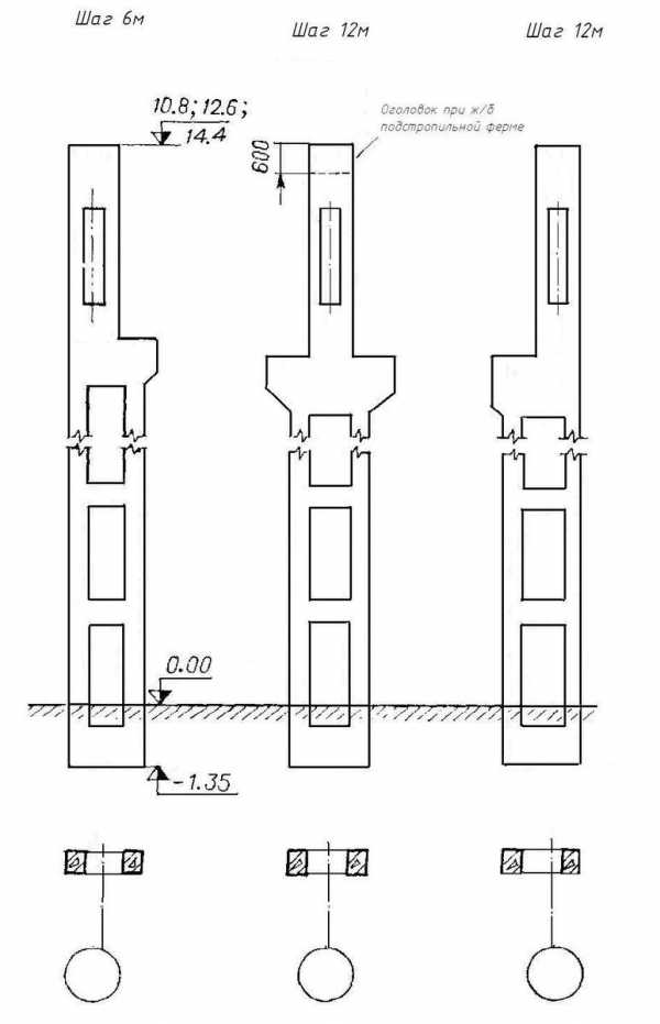 Чертеж колонны жб