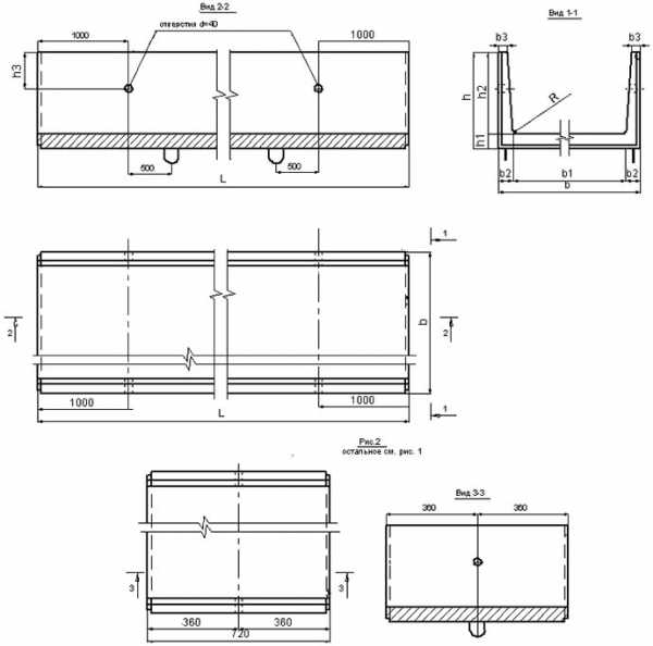 Бетонный лоток чертежи