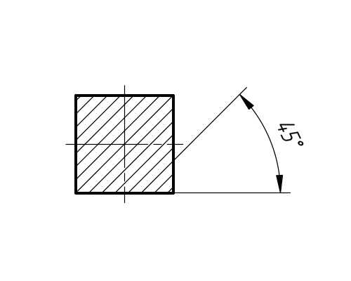 Под углом 45 градусов. Штриховка под углом 45 градусов. Угол 45 градусов штриховка. Угол штриховки на чертежах. Угол наклона штриховки на чертеже.